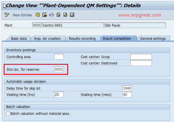 Plant Dependent QM Settings