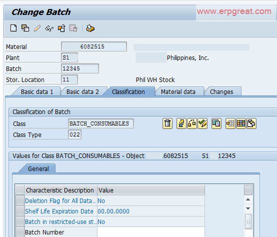 Batch Master Classification View