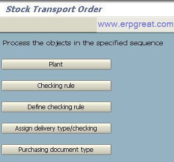IMG to Setup Stock Transport Order